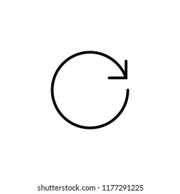 arrow rotating line icon on white background