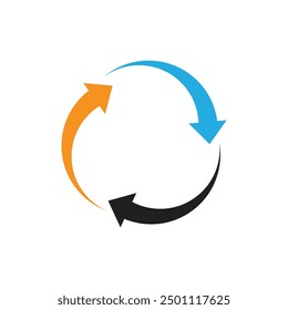 Arrow round icon vector art