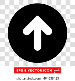 Arrow Up round icon. Vector EPS illustration style is flat iconic bicolor symbol, white and black colors, transparent background.