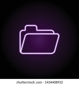 arrow in round neon icon. Elements of web set. Simple icon for websites, web design, mobile app, info graphics