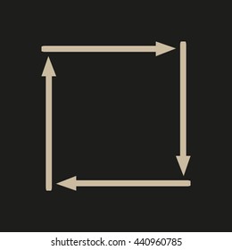 arrow Roundabout different vector icons