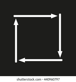 arrow Roundabout different vector icons