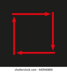 arrow Roundabout different vector icons