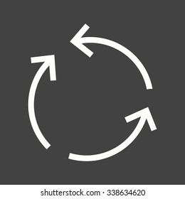 Arrow, round,cycle icon vector image. Can also be used for arrows. Suitable for mobile apps, web apps and print media.