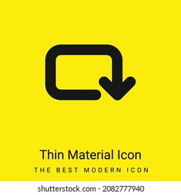 Arrow Of Rounded Rectangular Clockwise Rotation minimal bright yellow material icon