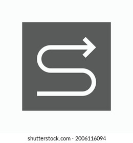 arrow route icon, route vector
