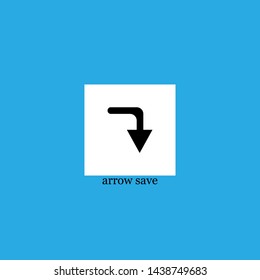 arrow save icon sign signifier vector