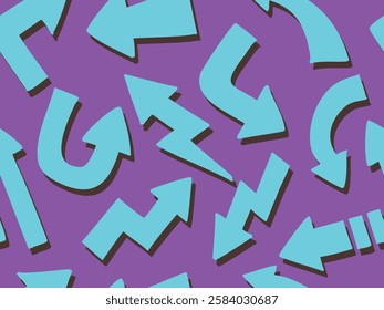Arrow seamless pattern. Abstract background, wrapping paper, fabric pattern, wallpaper with hand drawn style vector illustration