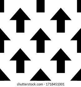 Arrow seamless pattern. Endless start background of geometric shapes. Vector illustration.  