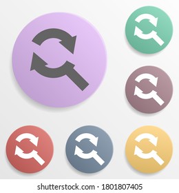 Arrow, search badge color set icon. Simple glyph, flat vector of arrows icons for ui and ux, website or mobile application
