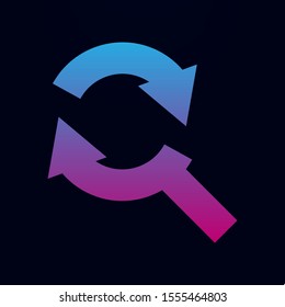 Arrow, search nolan icon. Simple glyph, flat vector of arrows icons for ui and ux, website or mobile application