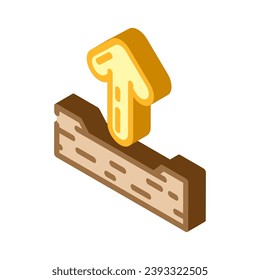 up arrow sending data isometric icon vector. up arrow sending data sign. isolated symbol illustration