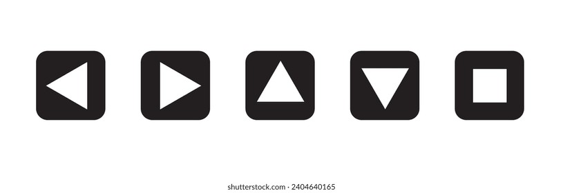 Arrow series icons on transparent background. vector illustration icons. eps, png, jpg 