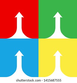 Up arrow set background. Graphic template. Vector illustration