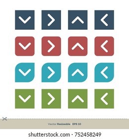 Arrow Set Border Shape Colorful Vector Logo Template Illustration Design. Vector EPS 10.