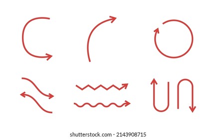 Arrow Set, Curvy Arrows, Arrow Icon Set, Arrow Vectors, Pointy Arrow, Vector Illustration Background