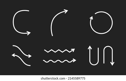 Arrow Set, Curvy Arrows, Arrow Icon Set, Arrow Vectors, Pointy Arrow, Vector Illustration Background