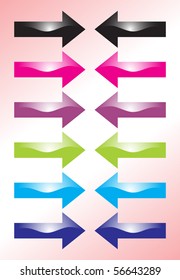 Arrow set in different colors
