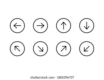 Arrow set icon. Arrows symbol design