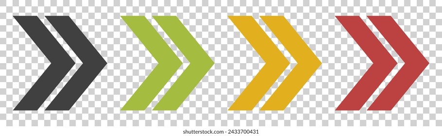 Arrow set icon. Colored arrow symbols. Isolated vector graphic elements with arrows.