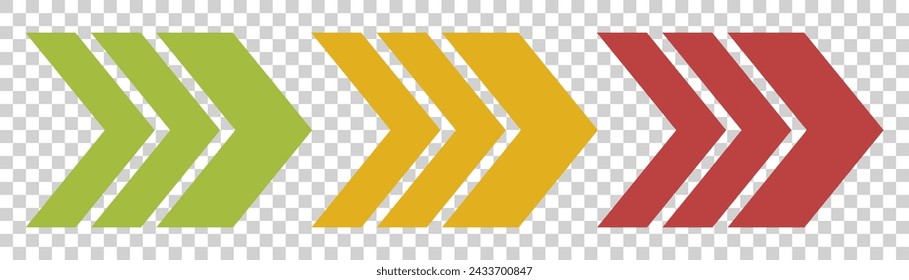 Arrow set icon. Colored arrow symbols. Isolated vector graphic elements with arrows.