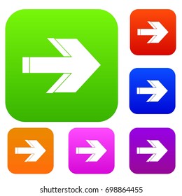 Arrow set icon in different colors isolated vector illustration. Premium collection