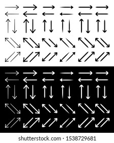 Arrow Set Icon Hand Drawing Design Element - Vector