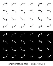 Arrow Set Icon Hand Drawing Design Element - Vector