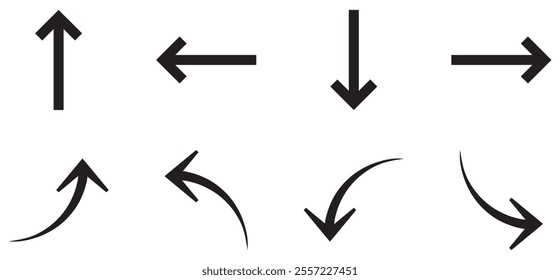 Arrow set icon illustration, up, down, left, right vector design, arrow elements design, simple collection arrow illustration, isolated on white background. 