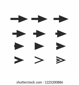 Arrow set icon symbol vector