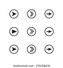 Arrow Set Icon In Trendy  Design Vector Eps 10
