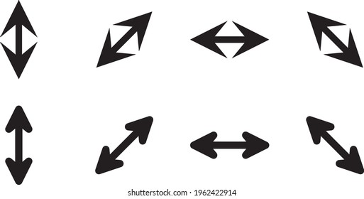 Arrow Set Icon In Trendy Design Vector Eps 10