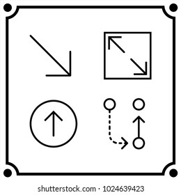 arrow set icon vector