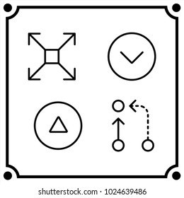 arrow set icon vector