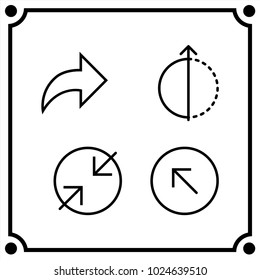 arrow set icon vector