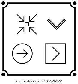 arrow set icon vector