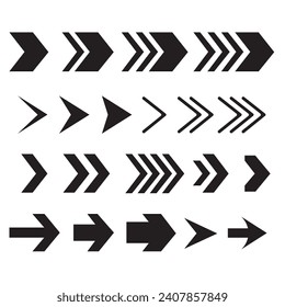 arrow set icon vector, business element, icon design company, isolated vector format, illustration, symbol arrows sign, direction concept, technology use this icon.