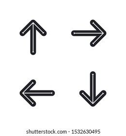 Arrow Set Icon Vector Symbol Eps