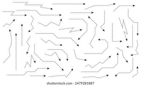 arrow set isolated on white background. graphic design element
