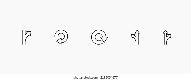 Arrow set. Linear arrows for navigation