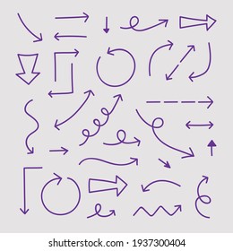 arrow set in many directions moving abstract design art sign