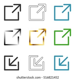 Arrow, set of arrow, pointer. Flat design, vector.