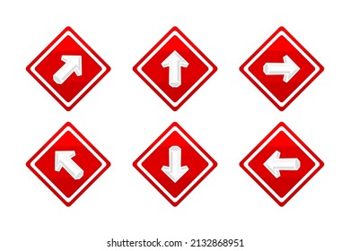 arrow set of signs vector design
