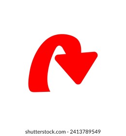 Arrow of set. This illustration's red arrow emphasize direction and purpose in a clean and modern design. Vector illustration.