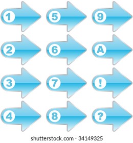 Arrow set vector. Set of design elements.