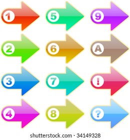 Arrow set vector. Set of design elements.