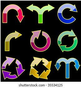 Arrow set vector. Set of design elements.