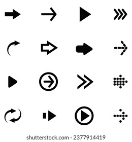 arrow set vector format file. arrow keys. abstract app application arrow button. sign and symbol.