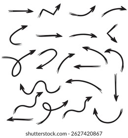 seta definir arquivo de formato vetorial. isolado decorado criativo ilustração design. ícone de grupo de internet. linha preta simples formas de direção e sinal.   