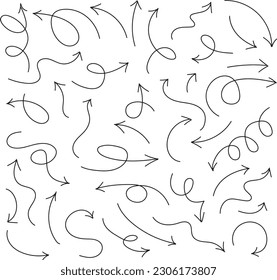 Arrow Set Vector Illustration On White Background